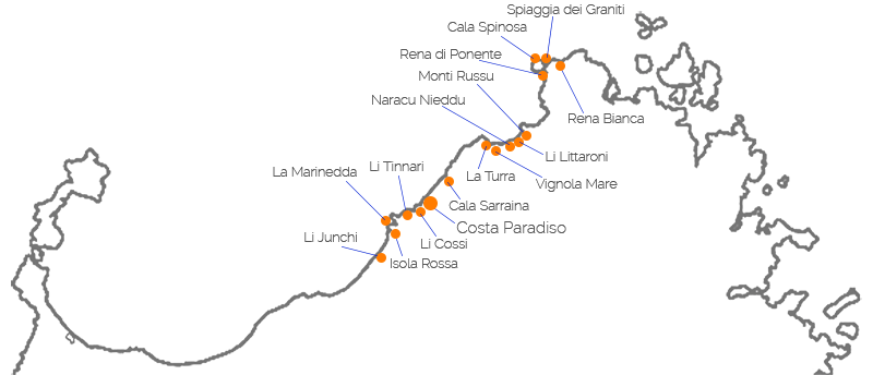 Cartina Costa Paradiso